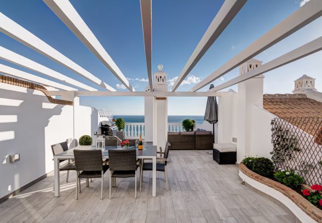 Lejlighed i Benalmádena - Balcon de Benalmadena - Fantastisk Penthouse Terrasse med havudsigt