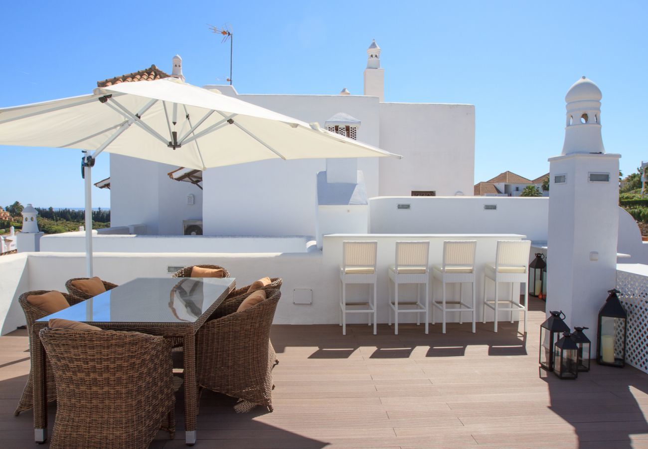 Lejlighed i Estepona - Top del Golf Hills Marbella - Stor lounge tagterrasse