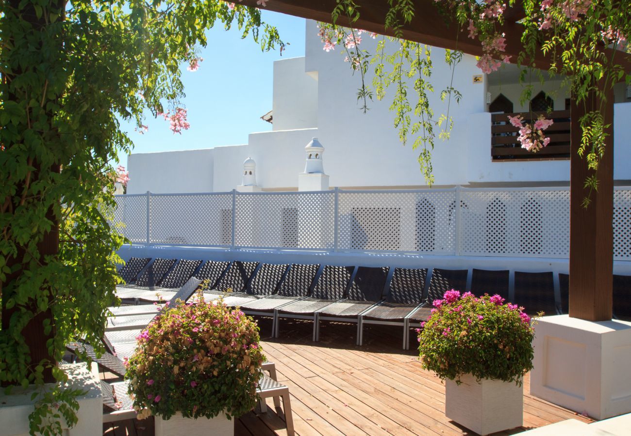 Lejlighed i Estepona - Top del Golf Hills Marbella - Stor lounge tagterrasse